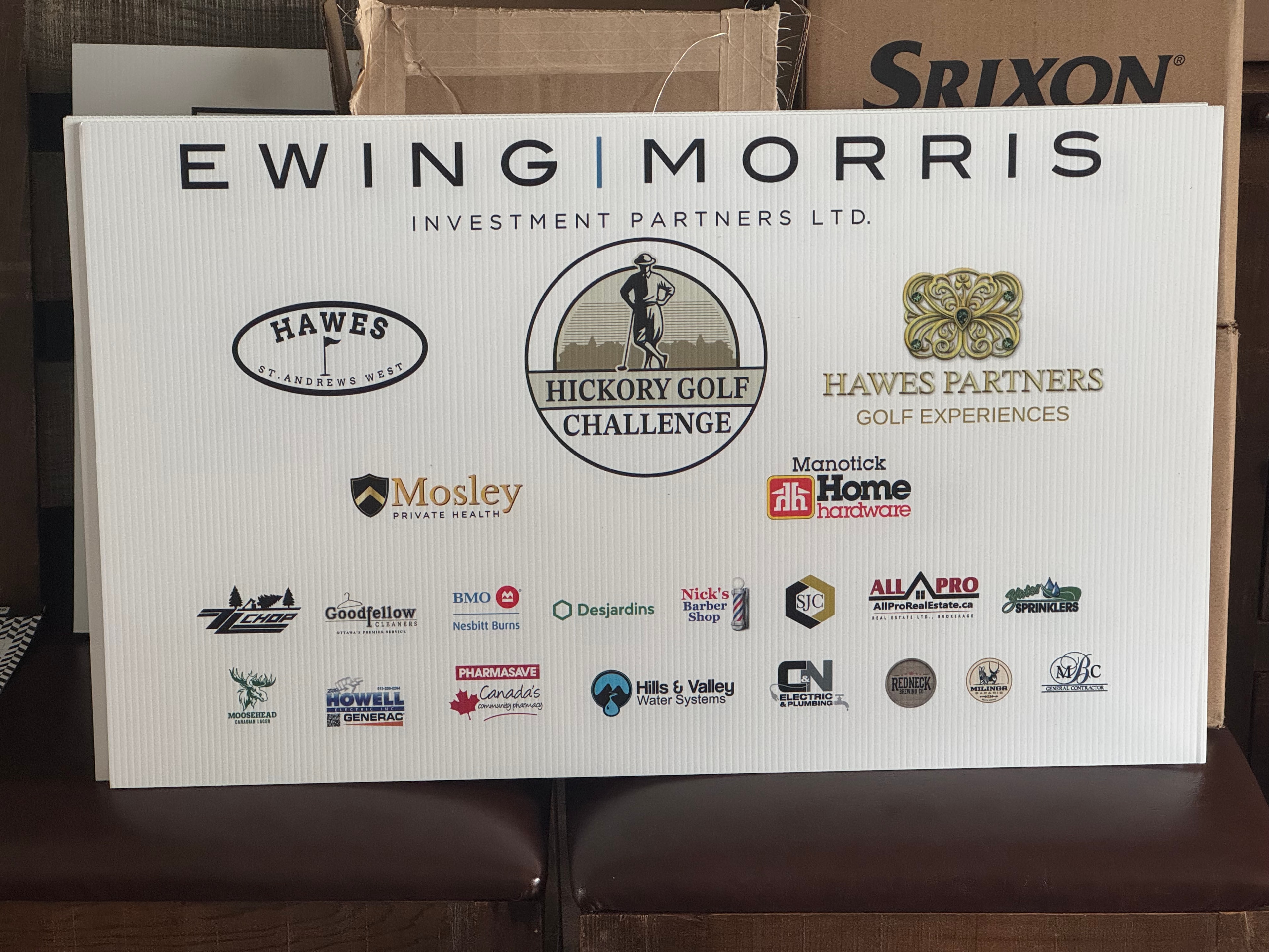 Ewing Morris Investment Partners and event sponsors board